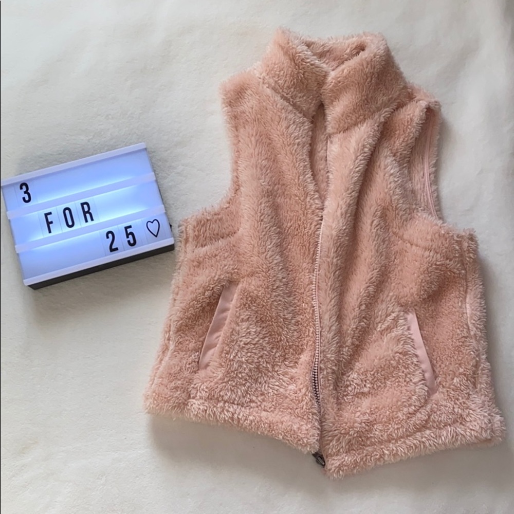 Fluffy Pink Vest